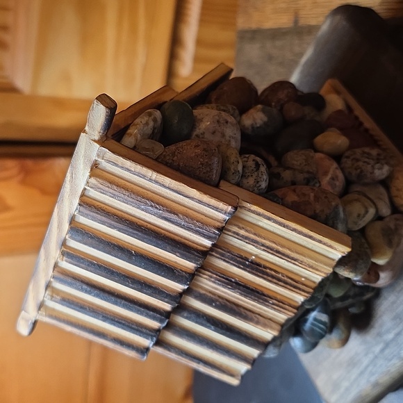 Stone and Wood Handmade Bird House - Picture 2 of 11